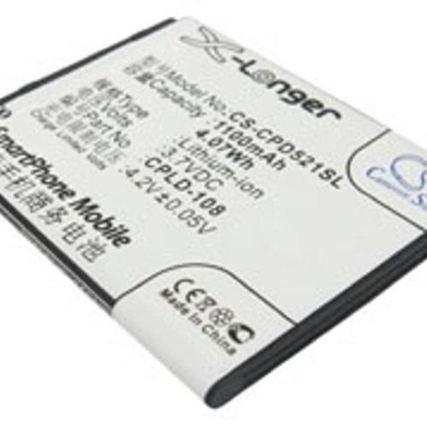 Replacement for Coolpad 5210d Battery, Ilc, Mfr#: 5210D  BATTERY COOLPAD